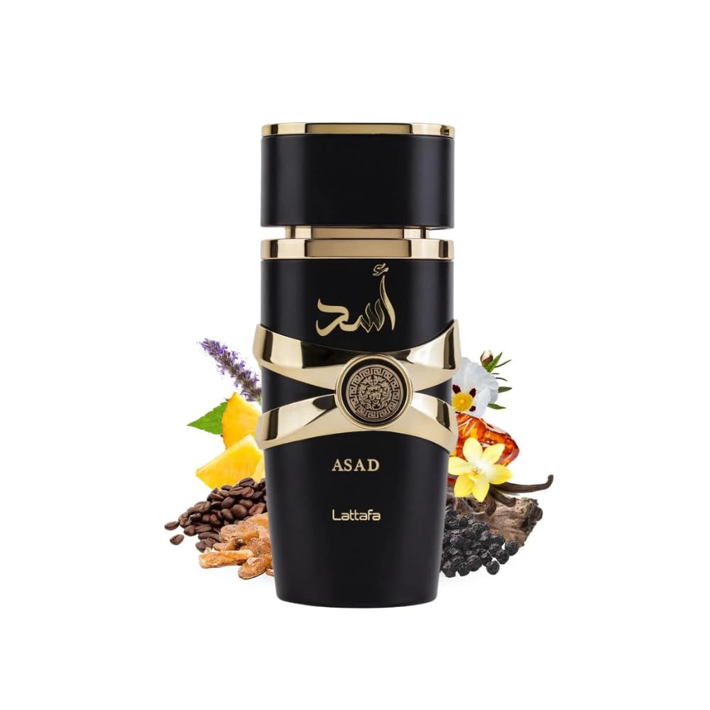 Lattafa Perfumes Asad para Eau de Parfum Spray unisex, 3.4 onzas