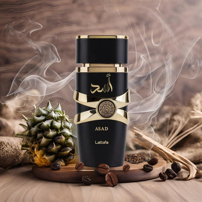 Lattafa Perfumes Asad para Eau de Parfum Spray unisex, 3.4 onzas