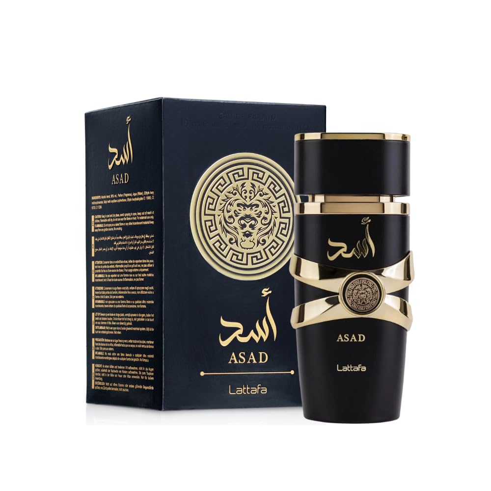 Lattafa Perfumes Asad para Eau de Parfum Spray unisex, 3.4 onzas